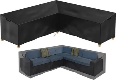 Image de Couverture pour meubles de jardin en L - housse de protection imperméable - 1 pièce - 600D - 215x215x80x85cm