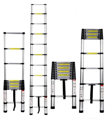 Produktbild von 3,2 m Teleskopleiter, 11 Stufen Aluminium Ausziehbare Leiter, Mehrzweckleiter Klappleiter Haushaltsleiter Anlegeleiter, 150 kg Belastbarkeit