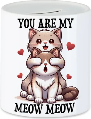 Produktbild von You Are My Meow Meow Verliebte Katzen Spardose Katzenbesitzer Haustier Liebe