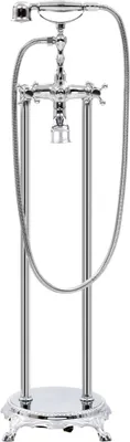Produktbild von vidaXL Freistehende Badewannenarmatur Edelstahl 99,5 cm Silbern