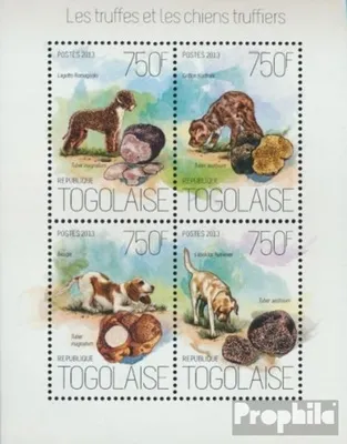 Produktbild von Briefmarken Togo 2013 Mi 5431-5434 Kleinbogen (kompl. Ausgabe) postfrisch Pilze und Hunde