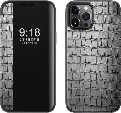 Obrázek produktu pro Pro Apple iPhone 12 / 12 Pro 6.1 Pouzdro na telefon Silver Crocodile Design Pouzdra na pouzdro