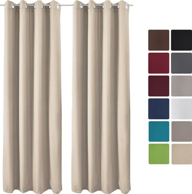 Produktbild von 2er Set Ösenschal Amelie Luna thermo 140x245 cm