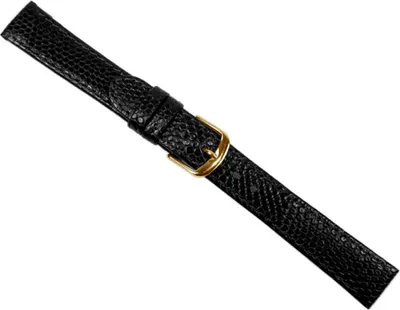 Produktbild von Uhrenarmband Kalbsleder schwarz Eidechsenprägung 20549G, Stegbreite:14mm