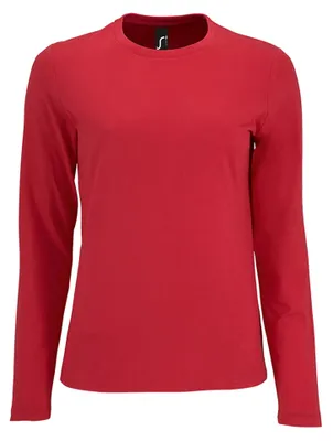 Image de SOLS T-Shirt Impérial Femme, manches longues PC2906 (L) (Rouge)