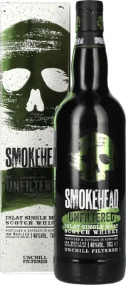 Image de Smokehead UNFILTERED Islay Single Malt Scotch Whisky 46% Vol. 0,7l en boîte cadeau