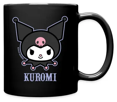 Produktbild von Spreadshirt Kuromi Portrait Tasse Einfarbig, One size, Schwarz