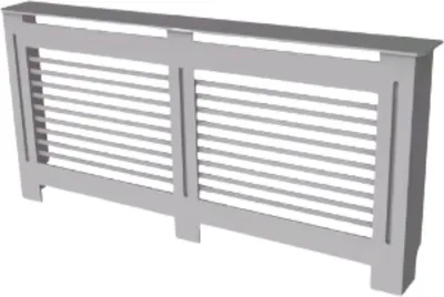 Immagine prodotto di Copriradiatore Grandioso - 172x92?cm - MDF - Doghe orizzontali - Elegante - Grigio