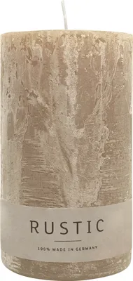 Produktbild von Stumpenkerze aus Paraffin, Sahara, Rustic, WENZEL, 140/80 mm, Brenndauer ca. 76h, selbstverlöschend