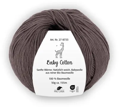 Produktbild von Pro Lana Baby Baumwolle COLOR & UNI (organic) 50g/155m Lauflänge, 100?% Baumwolle ( ), NS 3,0-3,5 uni 18