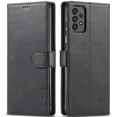 Obrázek produktu pro Pouzdro pro Samsung Galaxy A33 5G, kožené flipové pouzdro s magnetickým uzávěrem a stojánkem, ochranné pouzdro černé