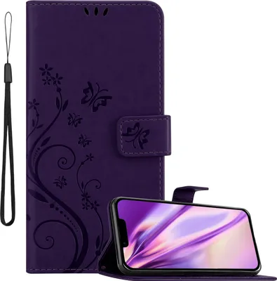 Image de Cadorabo Housse pour Apple iPhone 14 Housse de protection en violet Housse pour portable Etui Case Fleurs Flower