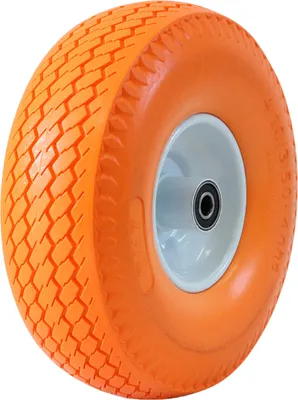 Produktbild von BKshop | Schubkarrenrad 3.50-4 - Vollgummi - Robust und Langlebig - Ideal für Gartenarbeiten - Schubkarrenreifen - Rad für Schubkarre - mit Achse Ø20