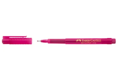Produktbild von Faber-Castell Fineliner Broadpen 1554 pink, Pink, Fein, Pink, Polypropylen (PP), Rund, Metall