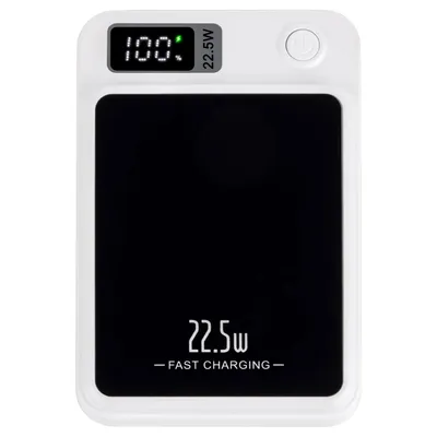 Produktbild von Magnetische 10000mAh Powerbank, 15W kabellos, 22,5W kabelgebunden, LED-Batterieanzeige, kompatibel für iPhone & Android