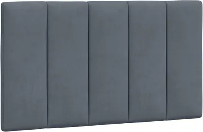 Produktbild von vidaXL Kopfteil-Kissen "Hanko" Dunkelgrau 90 cm Samt