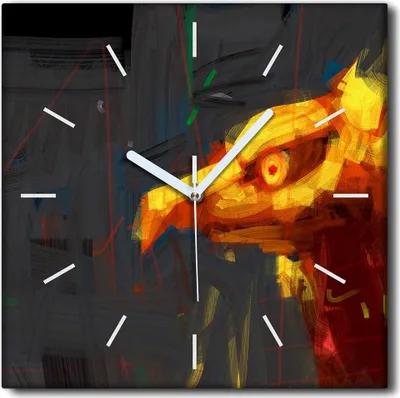 Produktbild von Coloray Uhr auf Leinwand 30x30 cm Wand Uhr Dekoration Wohnzimmer Segeltuch weiße Zeiger -Abstraktion Kunstkunst