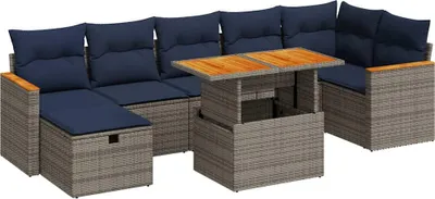 Zdjęcie produktu dla VidaXL 3328125, Granatowy (marynarski), Żywica, Stal, 550 mm, 620 mm, 690 mm