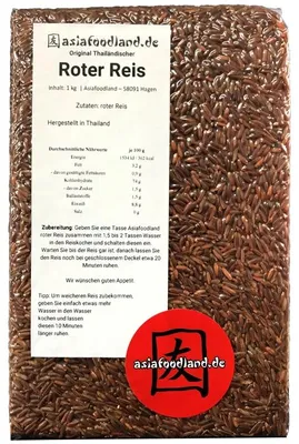 Produktbild von Asiafoodland - Roter Reis - Red Rice - 1kg
