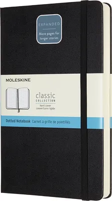 Produktbild von Moleskine Notizbuch, Format Large/A5, kariertes Papier, erhöhte Seitenanzahl, schwarz