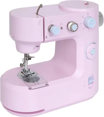 Produktbild von Mini Nähmaschine - FHSM-398 Haushaltsnähmaschine - Steppstich - 2 Geschwindigkeiten 290–330/min - 100–240V, DC6V Netzteil - Tragbar - Rosa