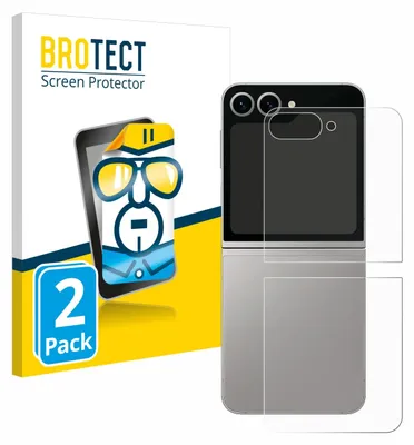 Produktbild von 2x Für Samsung Galaxy Z Flip 6 (Rückseite) Schutzfolie BROTECT Displayschutz Display Schutz Folie Klar Transparent