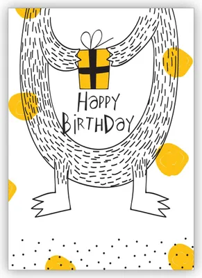 Produktbild von coole Monster Geburtstagskarte nicht nur für Kinder "Happy Birthday"