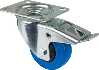 Produktbild von BS Rollen Transportrolle L420.B62.081 Lenkrolle mit Totalfeststeller, Raddurchmesser 80 mm,