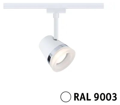 Image de URail Spot sur rail Cone GU10 max.10W dimmable 230V métal, plastique blanc de signalisation