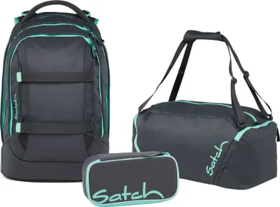 Produktbild von Satch, Schulrucksack-Set PACK Mint Phantom 3-teilig, ab 5. Klasse