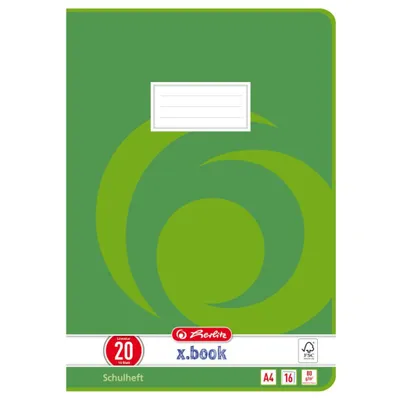 Immagine prodotto di quaderno herlitz x.book, DIN A4, formato righello 20 / bianco