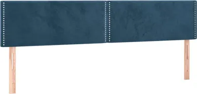 Produktbild von vidaXL Kopfteile Dunkelblau 180x5x78/88 cm Samt