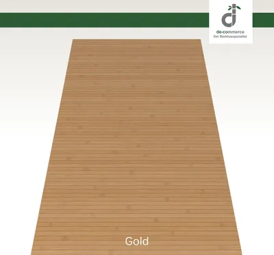 Produktbild von Bambusteppich MASSIVE gold, Maß ca. 200x300 cm, 17mm Stege