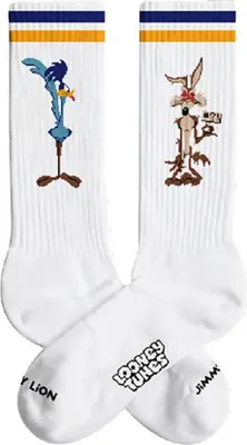 Zdjęcie produktu dla Jimmy Lion Athletic Road Runner Vs Coyote Długie skarpety męskie White EU 41-46