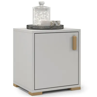 Obrázek produktu pro Noční stolek 40x45x35 cm, světle šedý, levý, moderní klasický styl