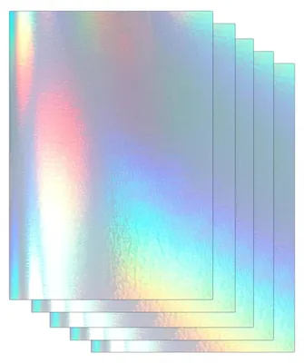 Produktbild von Holografische Folie, selbstklebend, 20 Blatt A4, für kreative Bastelarbeiten
