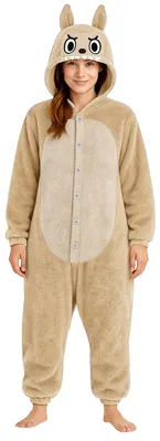 Produktbild von Monster Damenkostüm Plüsch beige - L (42-44)