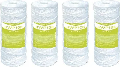 Produktbild von 5-Mikron-Wasserfilterpatron für das ganze Haus - Drahtgewundene Sedimentfilter für Leitungswasser - Packung von 4