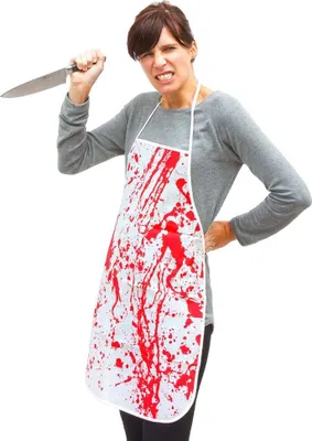 Produktbild von Oblique Unique Halloween Metzger Schürze blutig Blut befleckt Fasching Karneval