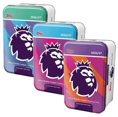 Produktbild von Topps Premier League 2026/27 Football Cards – SUPER TIN – 1 TIN, 50 CARDS