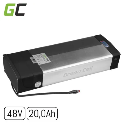 Immagine prodotto di windmeile | GreenCell batteria per e-bike 48V 20Ah per portapacchi, celle Li-Ion, 1000W, BMS, indicatore di carica, bicicletta, e-bike, bicicletta elettrica, pedelec