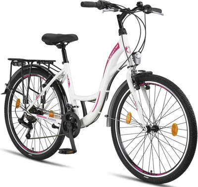 Produktbild von Licorne Bike Stella Premium City Bike 20,24,26 und 28 Zoll Fahrrad für Mädchen Herren und Damen 21 Gang (6 Gang bei 20 Zoll) Holland Citybike