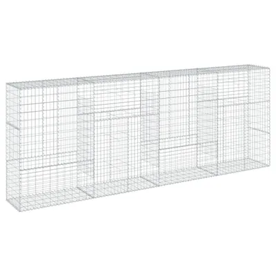 Image de vidaXL Gabions avec couvercle 400x50x150 cm Fer galvanisé