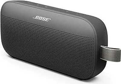 Produktbild von Bose SoundLink Flex Tragbarer Bluetooth Lautsprecher (2. Gen.), Tragbarer Outdoor Lautsprecher, wasserdicht und staubdicht, mit naturgetreuem Klang, bis zu 12 Stunden Akkulaufzeit, Schwarz