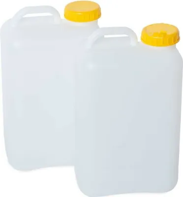 Produktbild von 2 Stück Weithalskanister 19 Liter Din 96 Wasserkanister Kanister + Deckel womo