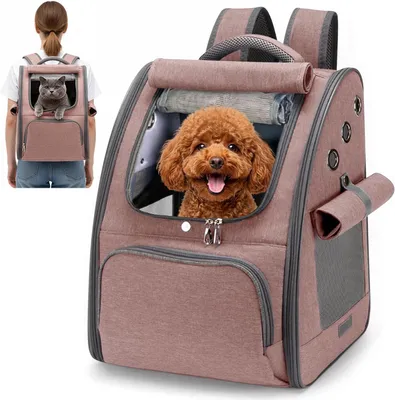 Immagine prodotto di Zaino traspirante pieghevole per cani, taglia L, ideale per viaggi e gite