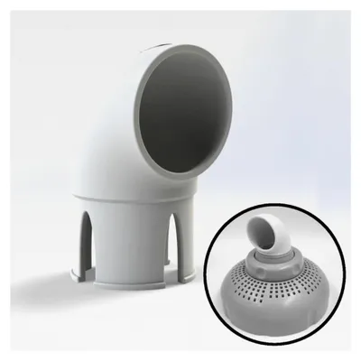 Produktbild von Pooldüse 360° drehbar abgewinkelt für Intex Pool Ausströmer 38mm weiß
