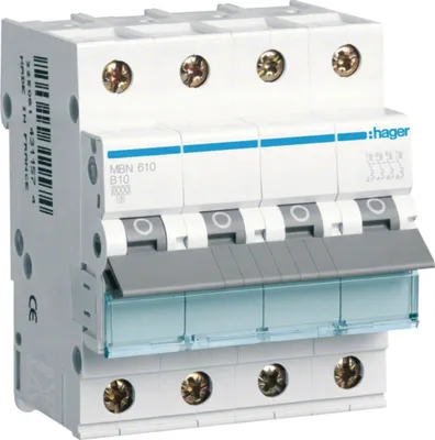 Produktbild von Hager LS-Schalter, 3P+N, 6kA, B-10A, 4M, 1 Stk.