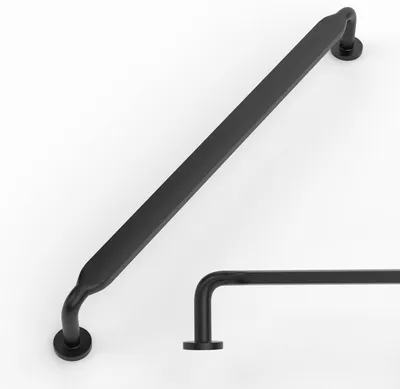Möbelgriffe, 10 Stück, schwarz, 254 mm Lochabstand, Zinklegierung