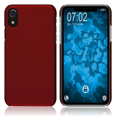 Produktbild von PhoneNatic Case kompatibel mit Apple iPhone Xr - Hülle rot gummiert Hard-case Cover